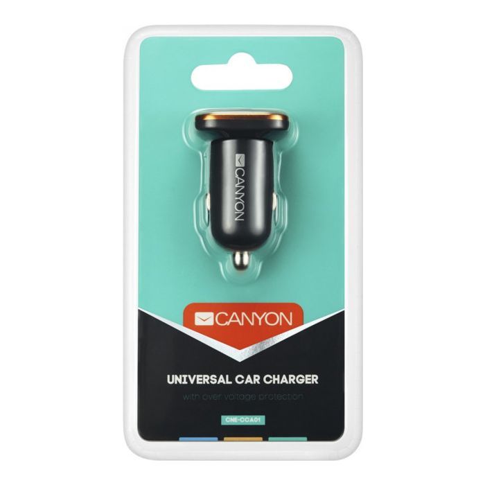 Зарядное устройство Canyon Universal 1xUSB car adapter (CNE-CCA01B) изображение 4