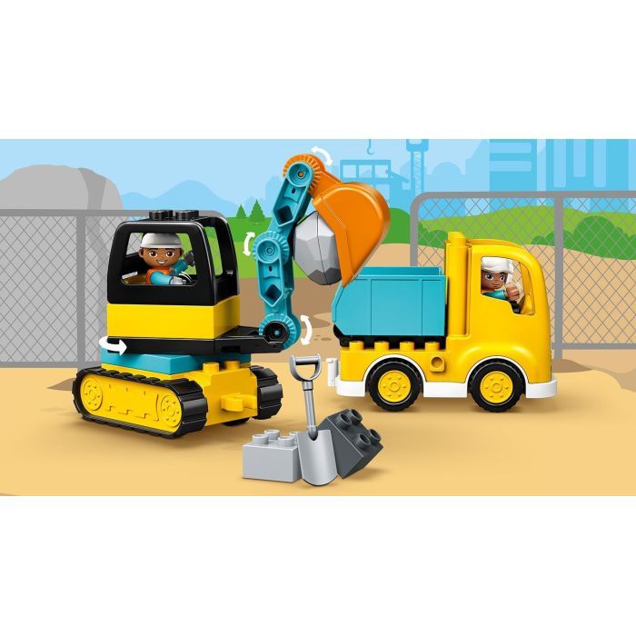 Конструктор LEGO Duplo Town Грузовик и гусеничный экскаватор 20 деталей (10931) изображение 11