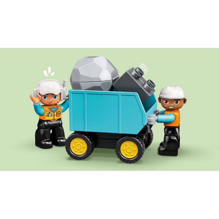 Конструктор LEGO Duplo Town Грузовик и гусеничный экскаватор 20 деталей (10931) изображение 12