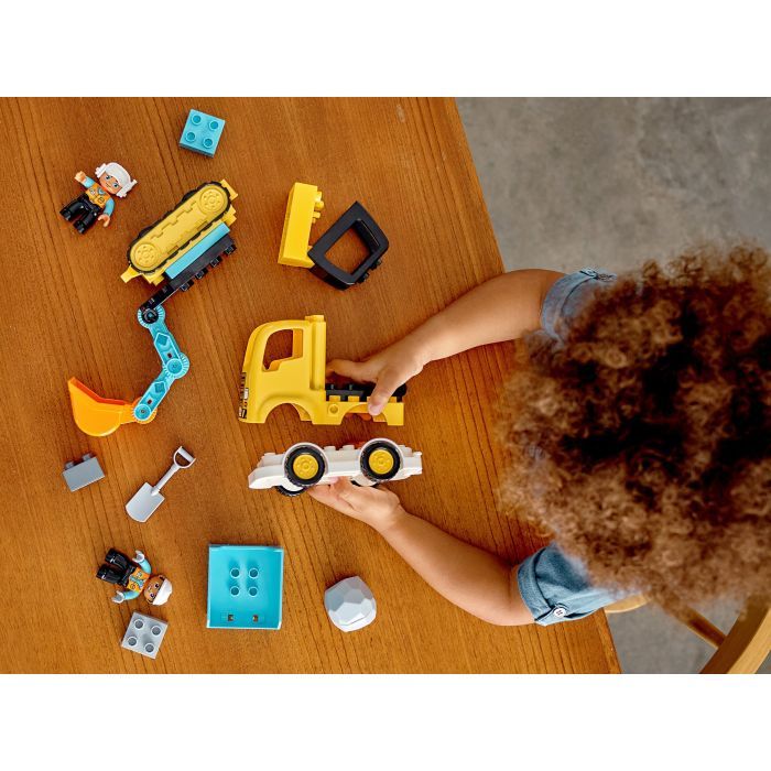 Конструктор LEGO Duplo Town Грузовик и гусеничный экскаватор 20 деталей (10931) изображение 8