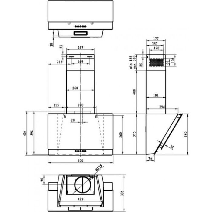 Вытяжка кухонная Gorenje WHI629EB изображение 5