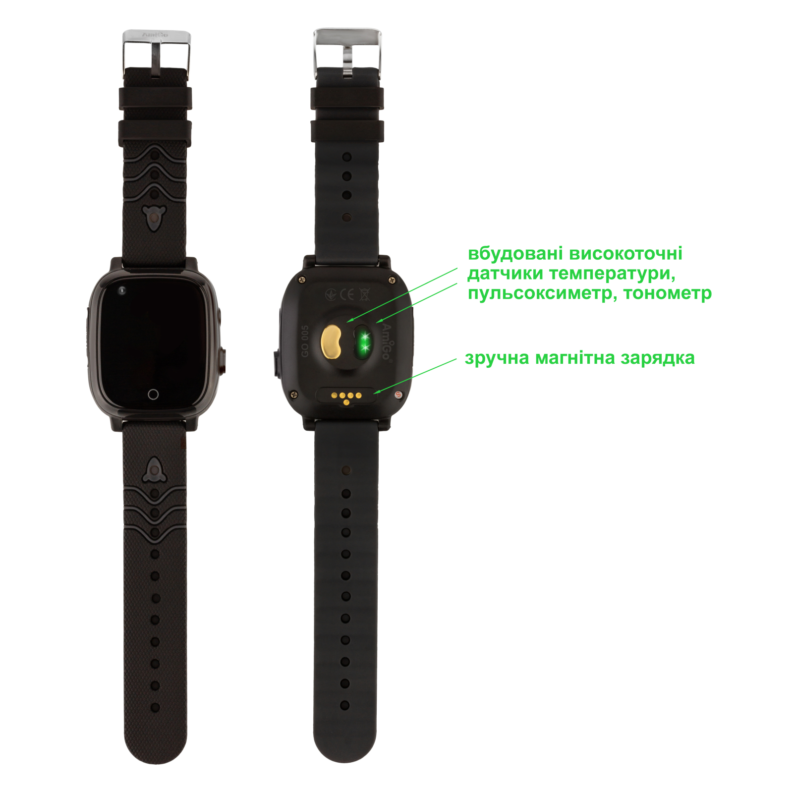 Смарт-годинник Amigo GO005 4G WIFI Kids waterproof Thermometer Black (747016) зображення 5
