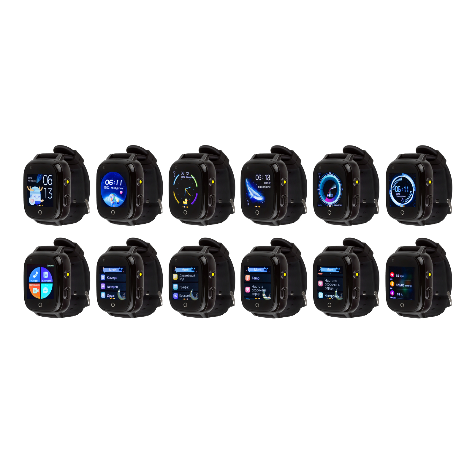 Смарт-часы Amigo GO005 4G WIFI Kids waterproof Thermometer Black (747016) изображение 7