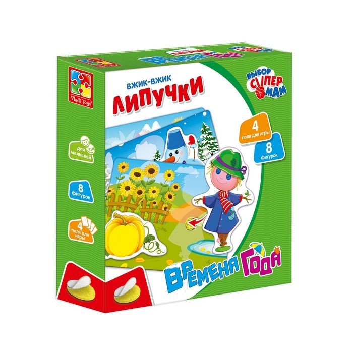 Развивающая игрушка Vladi Toys Вжик-вжик Липучки Времена года рус (VT1302-23)