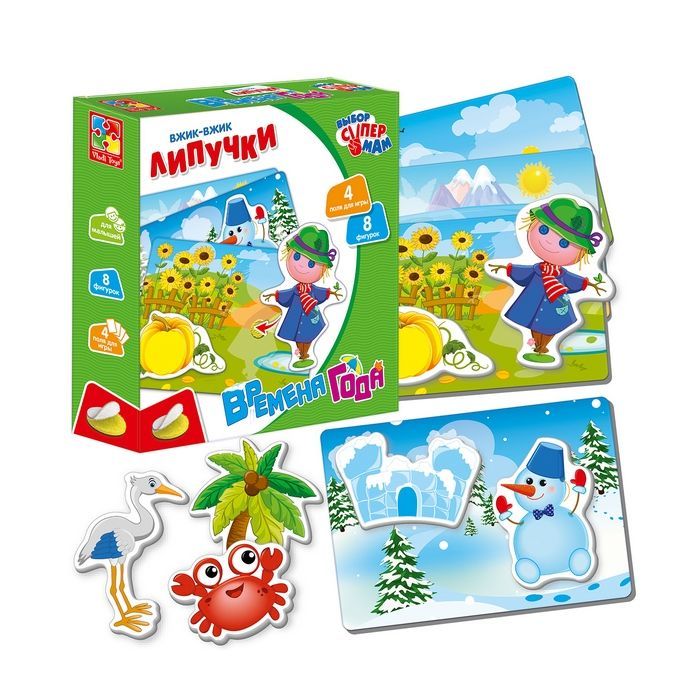 Развивающая игрушка Vladi Toys Вжик-вжик Липучки Времена года рус (VT1302-23) изображение 2