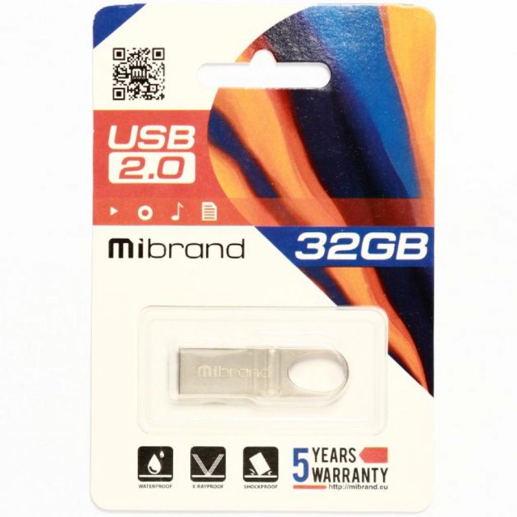 USB флеш накопичувач Mibrand 32GB Irbis Silver USB 2.0 (MI2.0/IR32U3S) зображення 2