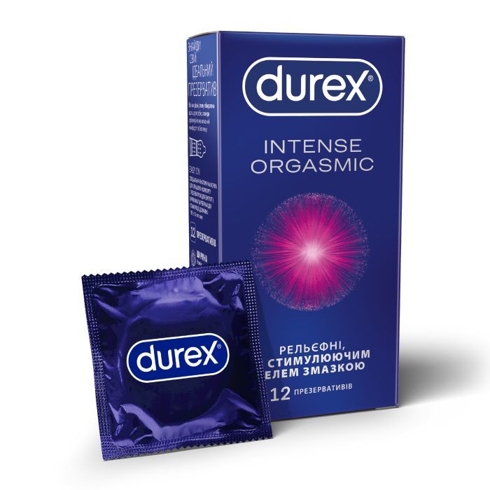 Презервативы Durex Intense Orgasmic рельефные со стимул. гелем-смазкой 3 шт. (5052197056068)