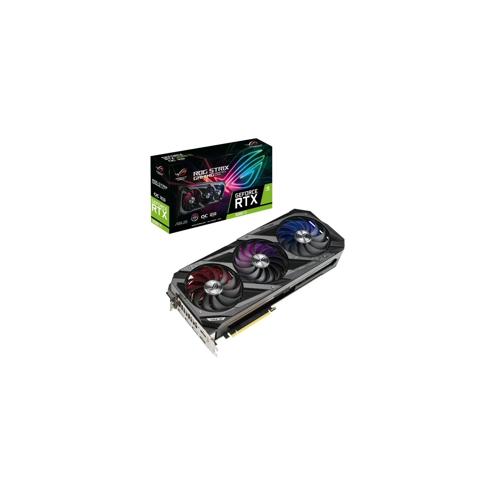 ᐈ Купить видеокарту ASUS GeForce RTX3080Ti 12Gb ROG STRIX OC