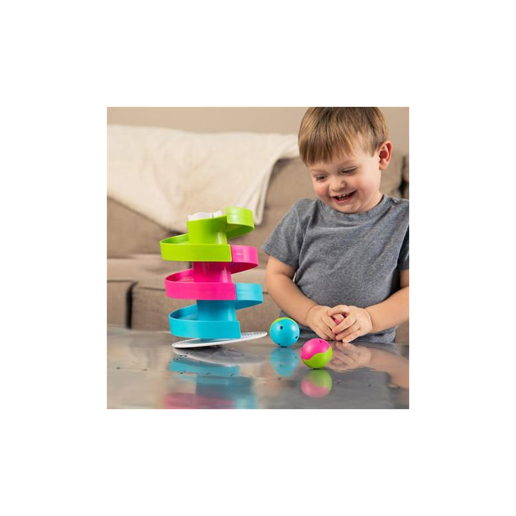 Розвиваюча іграшка Fat Brain Toys Трек-балансир для кульок Wobble Run (F273ML) зображення 9