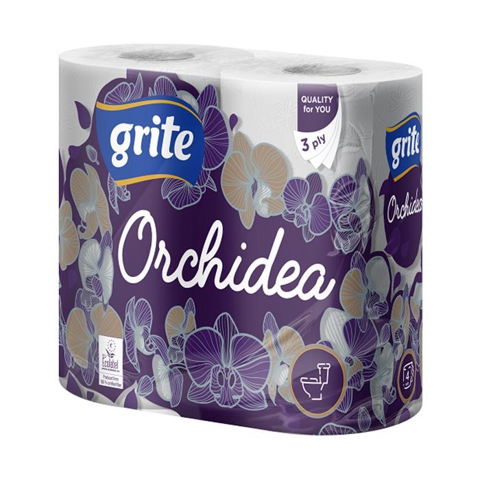 Туалетний папір Grite Orchidea 3 шари 4 рулони (4770023348095)