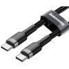 Дата кабель USB-C to USB-C 2.0m USB 3.1 3A grey-black Baseus (CATKLF-HG1) изображение 3