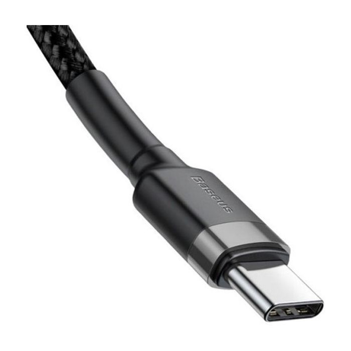 Дата кабель USB-C to USB-C 2.0m USB 3.1 3A grey-black Baseus (CATKLF-HG1) изображение 7