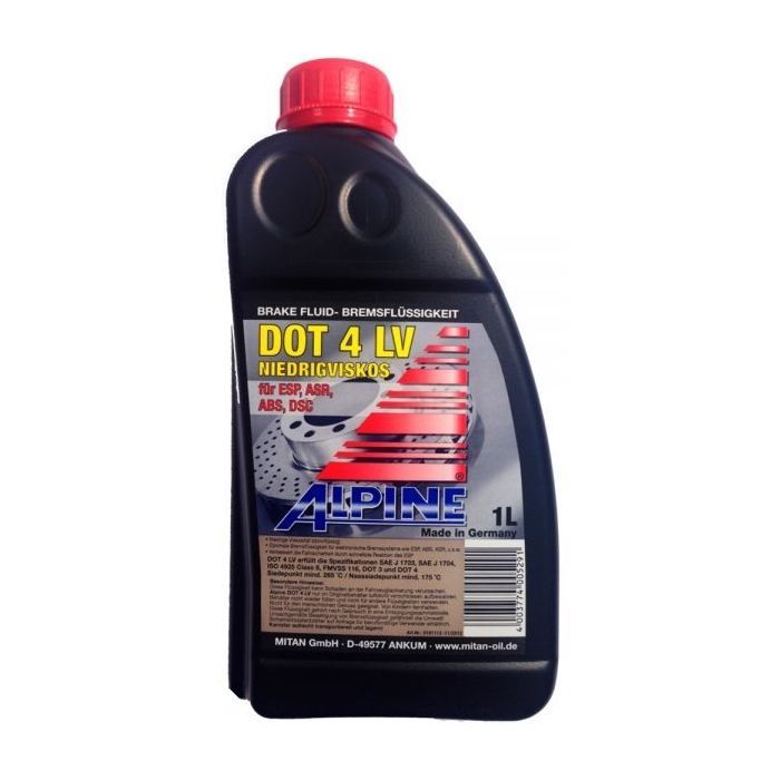Тормозная жидкость Alpine Brake Fluid DOT 4 LV 1л (1117-1)