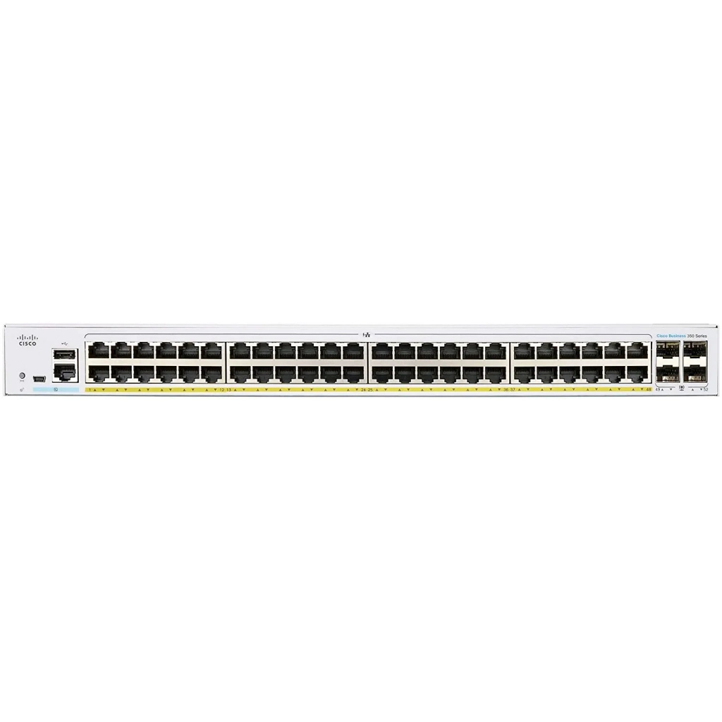 Комутатор мережевий Cisco CBS350-48FP-4G-EU зображення 2