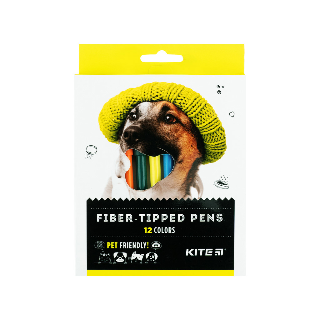 Фломастери Kite Dogs , 12 кольорів (K22-447)