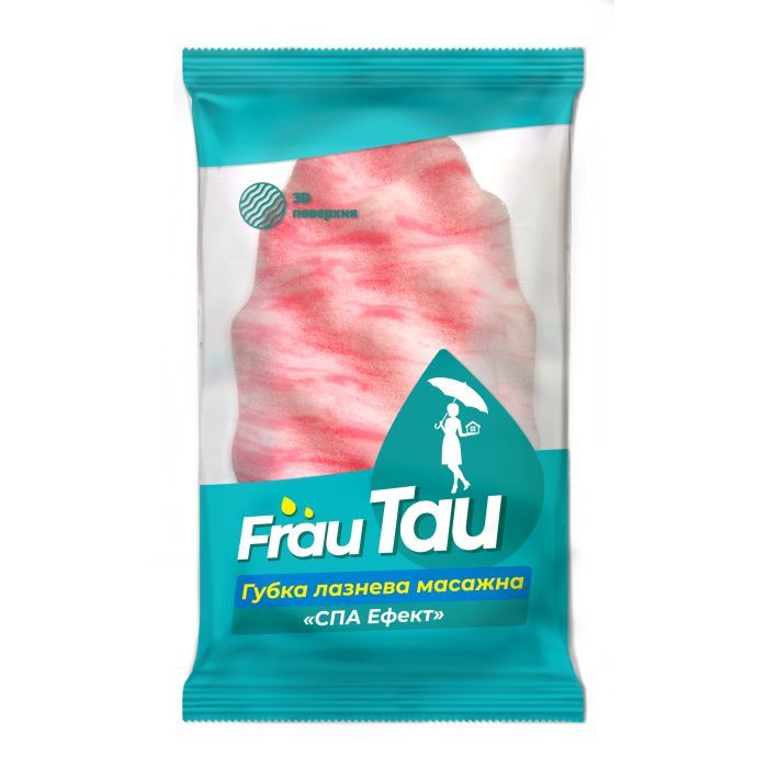 Губка для купания Frau Tau массажная Спа-эффект 1шт. (4820195507858) изображение 2