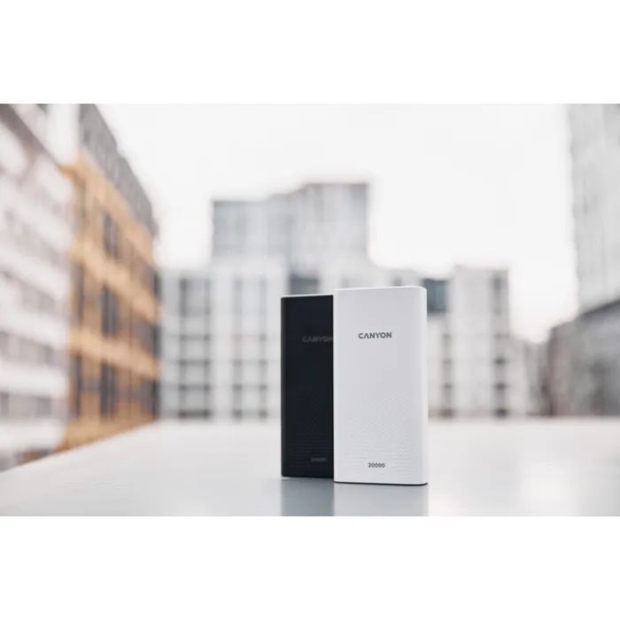 Батарея универсальная Canyon 20000mAh, Input 5V/2A, Output 5V/2.1A(Max), Black (CNE-CPB2001B) изображение 10