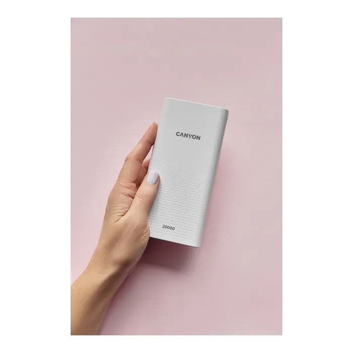 Батарея универсальная Canyon 20000mAh, Input 5V/2A, Output 5V/2.1A(Max), Black (CNE-CPB2001B) изображение 5