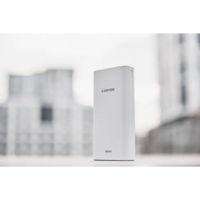 Батарея универсальная Canyon 20000mAh, Input 5V/2A, Output 5V/2.1A(Max), Black (CNE-CPB2001B) изображение 6