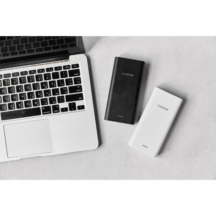 Батарея универсальная Canyon 20000mAh, Input 5V/2A, Output 5V/2.1A(Max), Black (CNE-CPB2001B) изображение 9