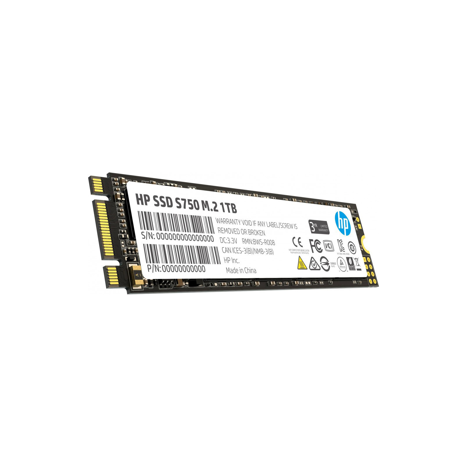 Накопитель SSD M.2 2280 512GB S750 HP (16L56AA) изображение 2