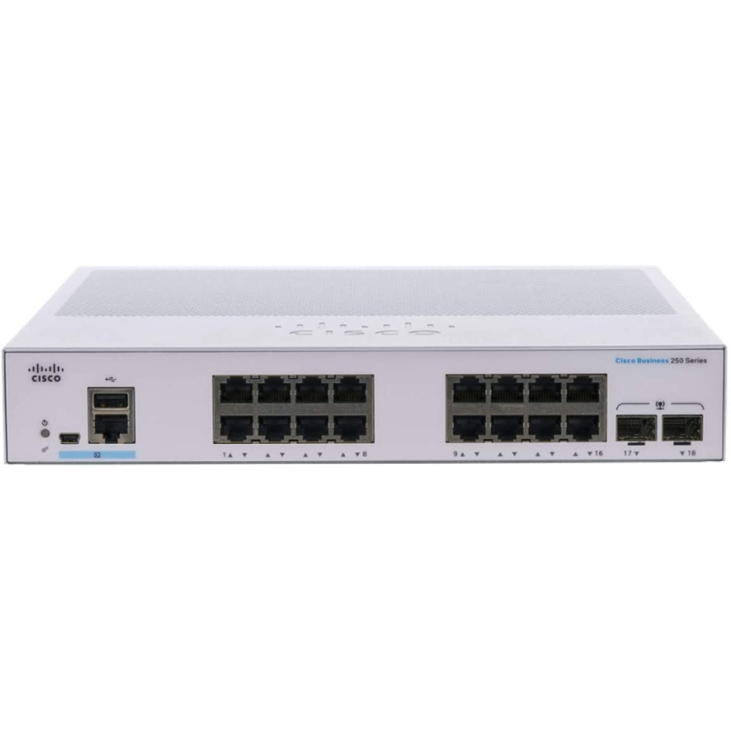 Комутатор мережевий Cisco CBS250-16T-2G-EU зображення 2