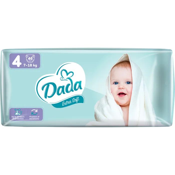 Підгузки Dada Extra Soft 4 (7-18 кг) 46 шт (4823071646436_4820174980825)