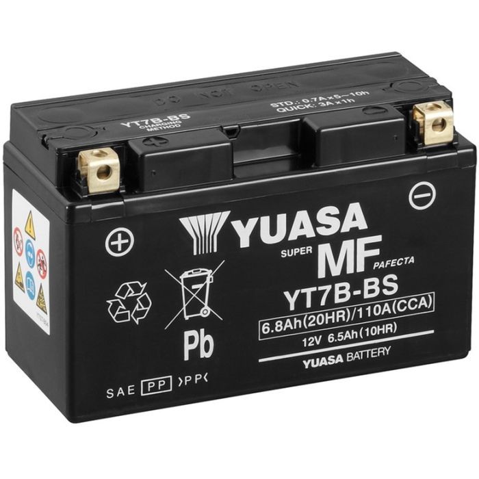Аккумулятор автомобильный Yuasa 12V 6,5Ah MF VRLA Battery AGM (YT7B-BS)