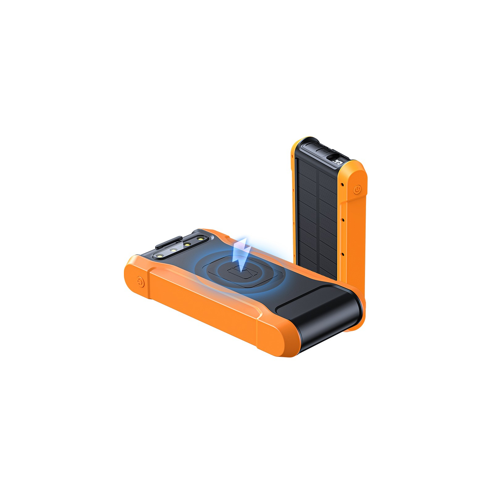 Батарея універсальна PowerPlant 20000mAh, PD/18W, QC3.0, USB-C, USB-A*2, Wireless, Solar panel (PB930487)