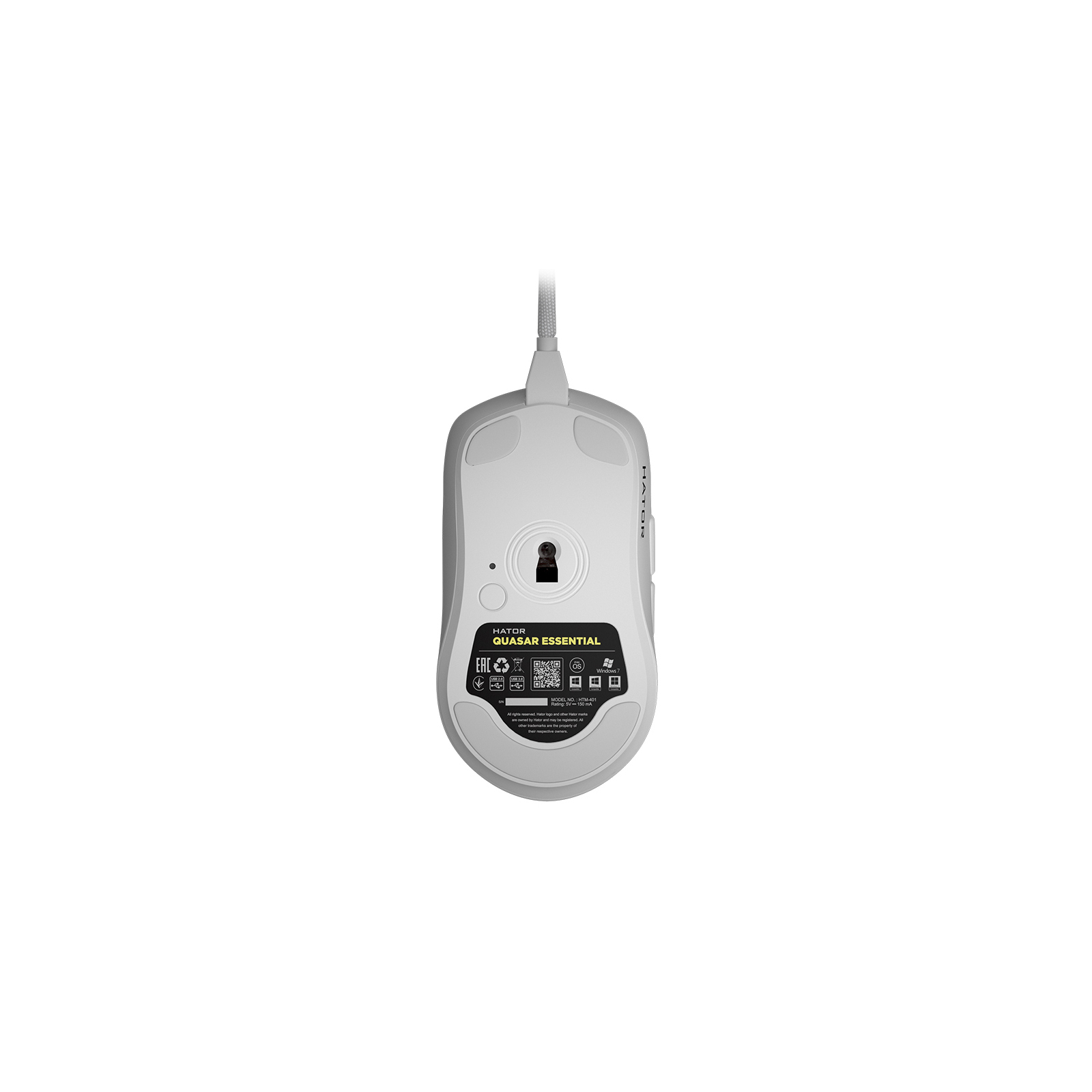 Мышка Hator Quasar Essential USB White (HTM-401) изображение 6