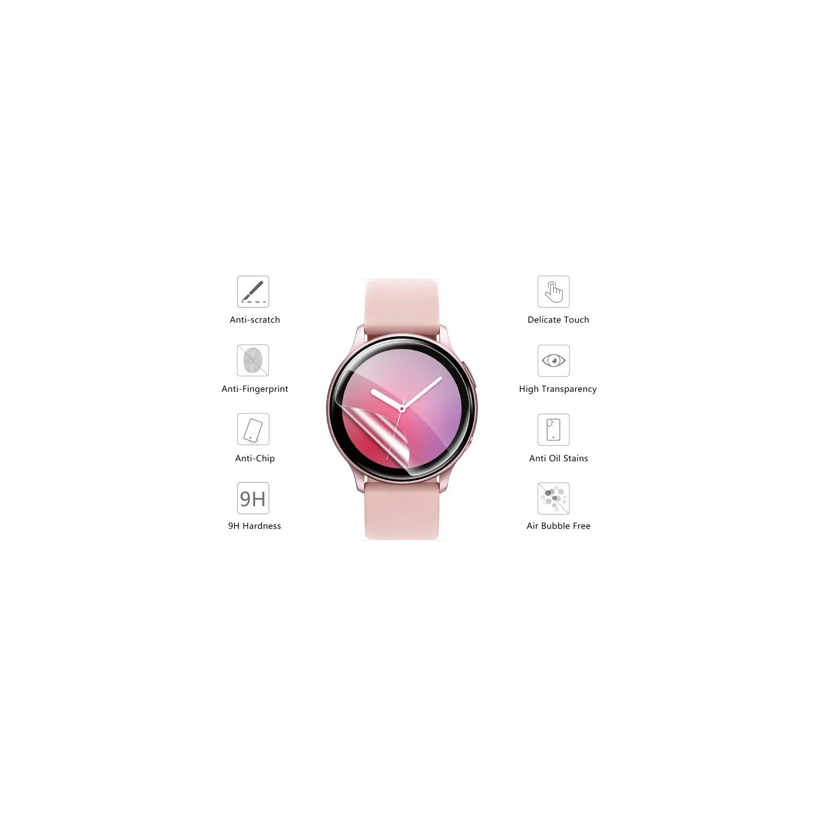 Плівка захисна Drobak Hydrogel Samsung Galaxy Watch 4 44mm (2шт) (313152) (313152) зображення 2