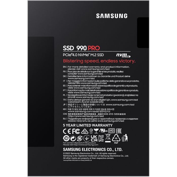Накопитель SSD M.2 2280 2TB 990 PRO Samsung (MZ-V9P2T0BW) изображение 5