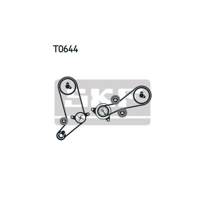 Комплект ремня ГРМ с помпой SKF VKMC 01258-1 изображение 2