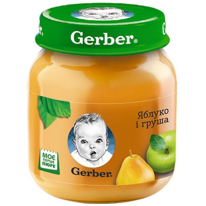 Детское пюре Gerber Яблоко и груша, 130 г (7613033514852)