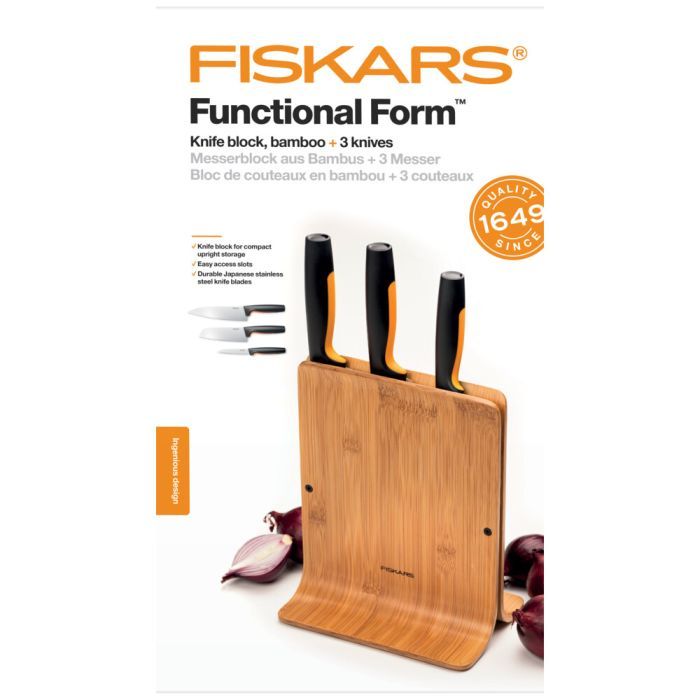 Набор ножей Fiskars Functional Form Bamboo 5 шт (1057552) изображение 3