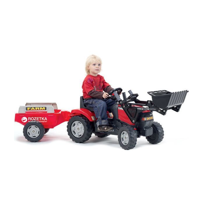 Веломобиль Falk Case Ih Maxxum трактор на педалях красный (961AM) изображение 3