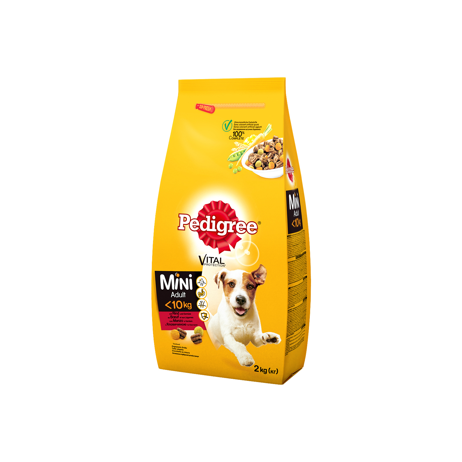 Сухий корм для собак Pedigree Adult Mini Яловичина та овочі 2 кг (5998749120927/5998749145135)