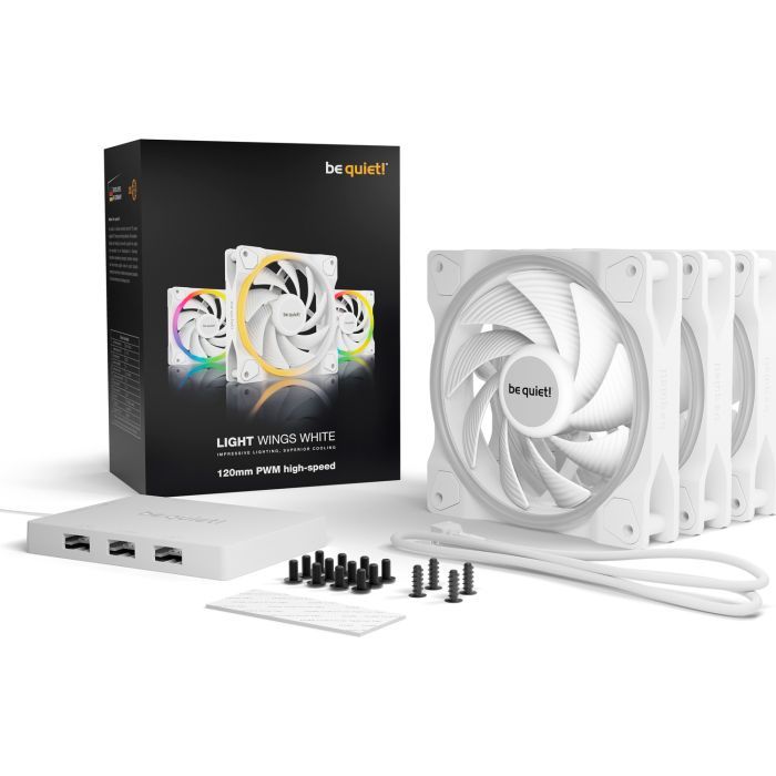 Кулер для корпуса Be quiet! Light Wings White 120mm PWM high-speed (BL101) изображение 5