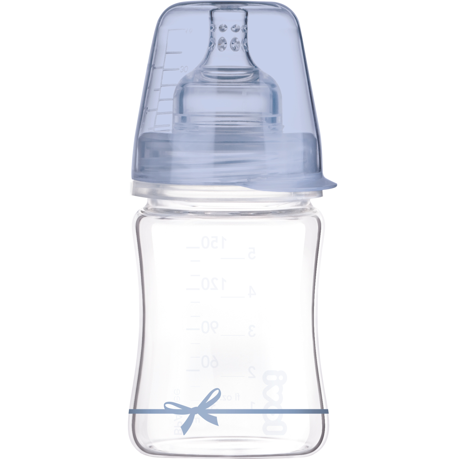 Пляшечка для годування Lovi Diamond Glass Baby Shower скляна 250 мл Блакитна (74/204boy)