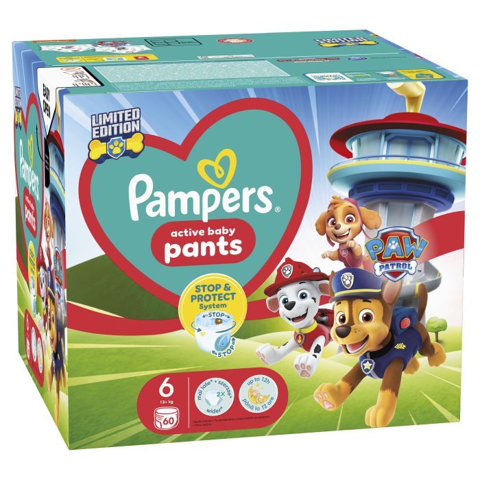 Підгузки Pampers Extra Large Розмір 6 (14-19 кг) Paw Patrol 60 шт (8006540863657) зображення 2