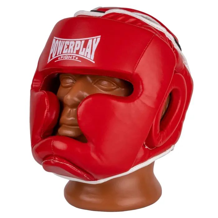 Боксерский шлем PowerPlay 3100 PU Червоний S (PP_3100_S_Red) изображение 2