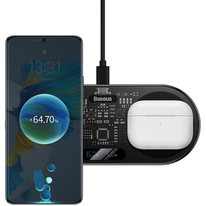 Зарядное устройство Baseus 20W Digital LED Display (WXSX010101) изображение 4