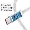 Дата кабель USB-C to USB-C 2.0m 5A White Baseus (CALD000302) изображение 5