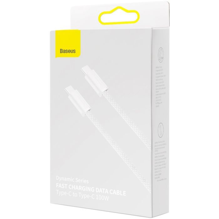 Дата кабель USB-C to USB-C 2.0m 5A White Baseus (CALD000302) изображение 7