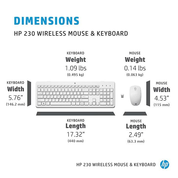 Комплект HP 230 Wireless UA White (3L1F0AA) изображение 2