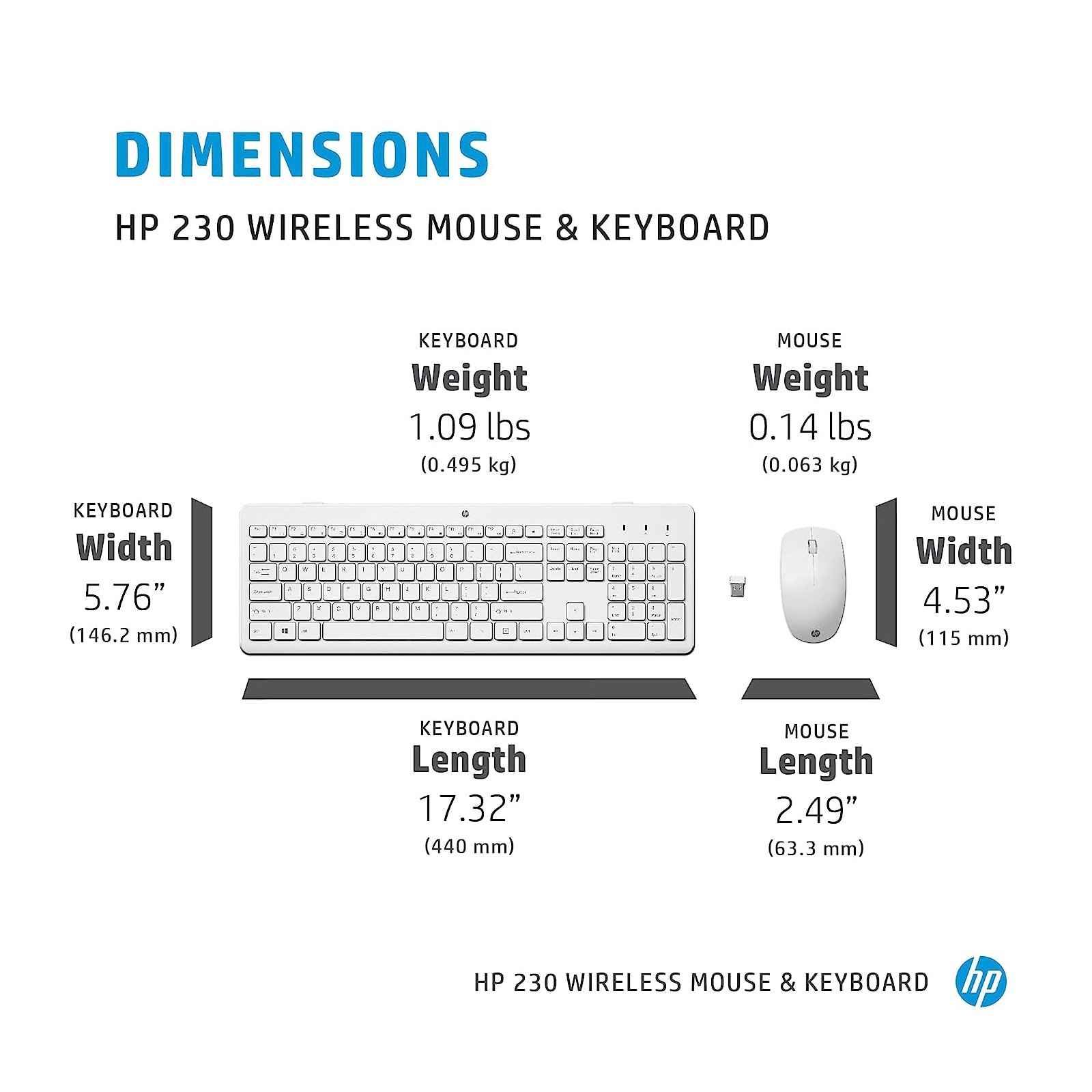 Комплект HP 230 Wireless UA White (3L1F0AA) изображение 2