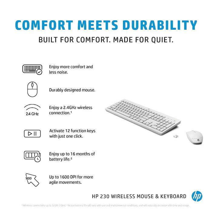 Комплект HP 230 Wireless UA White (3L1F0AA) изображение 4
