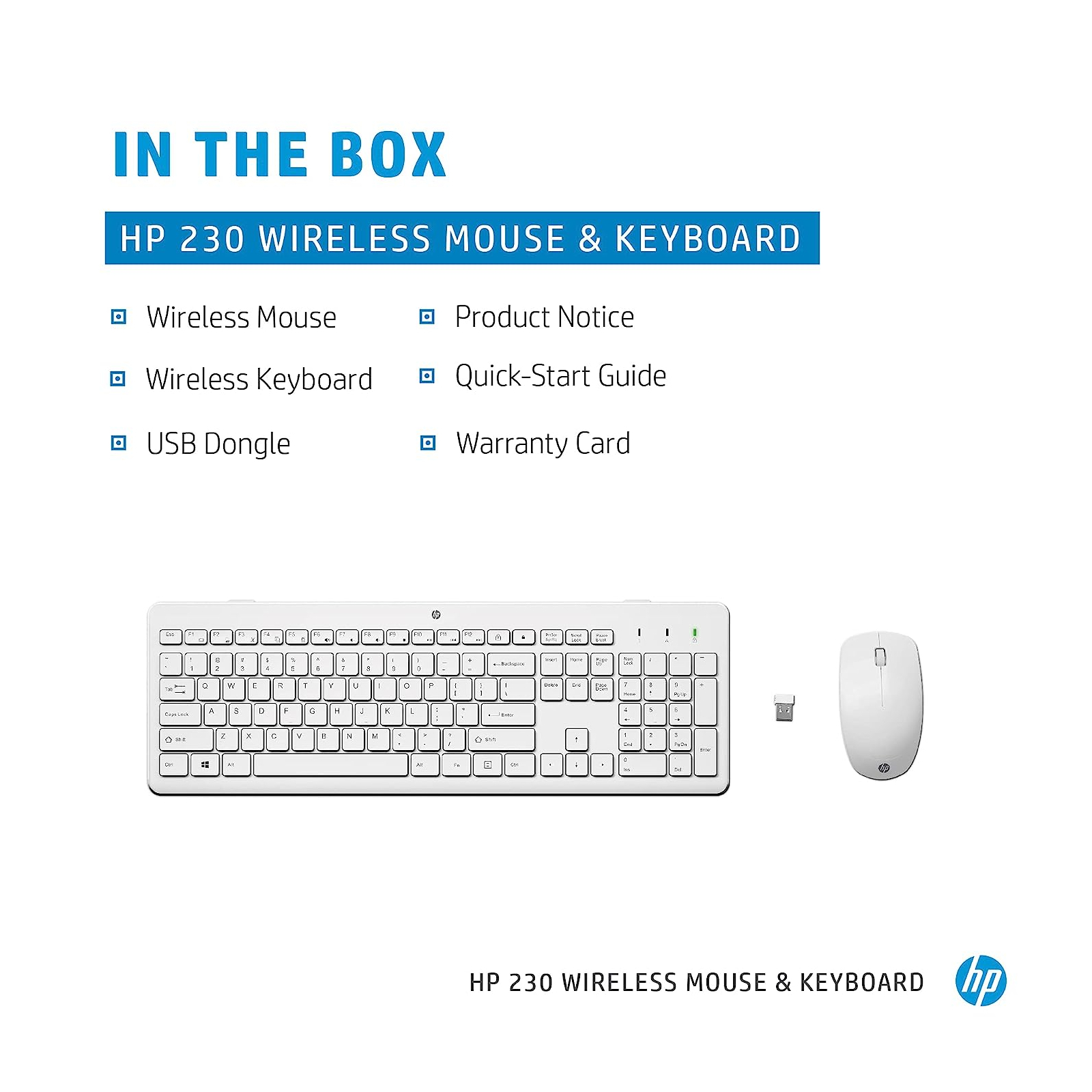 Комплект HP 230 Wireless UA White (3L1F0AA) изображение 5