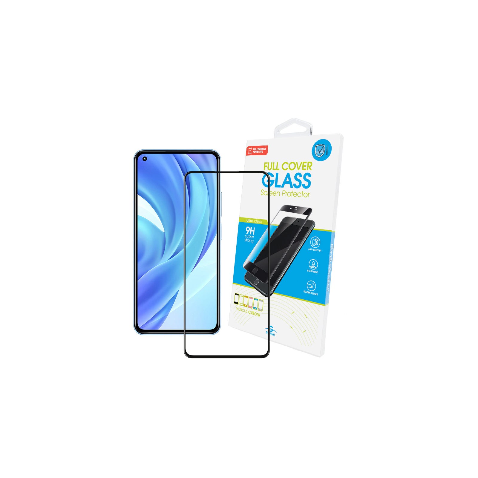 Стекло защитное Global Full Glue Xiaomi Mi 11 Lite (1283126511615)