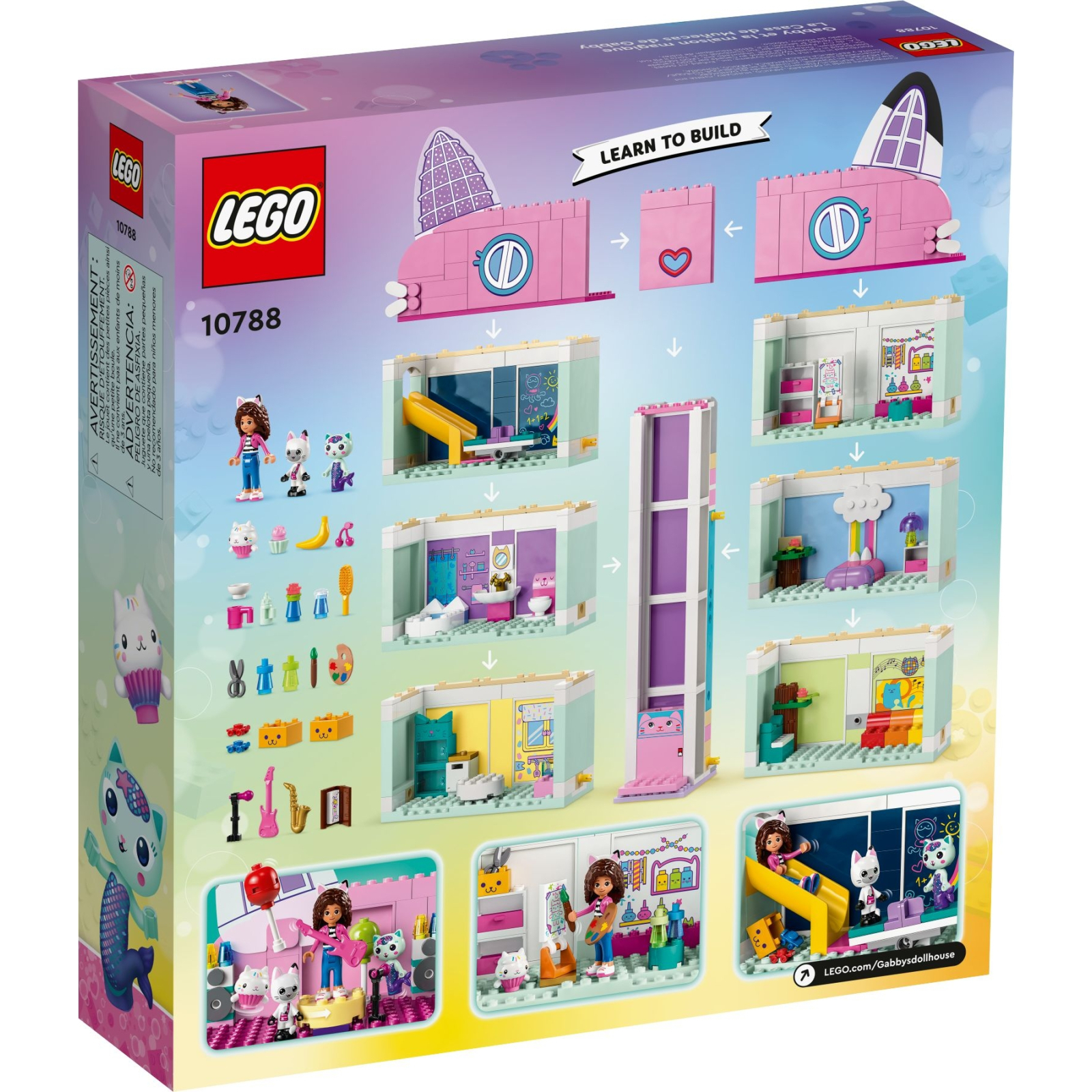 Конструктор LEGO Gabby's Dollhouse Кукольный домик Габби 498 деталей (10788) изображение 6